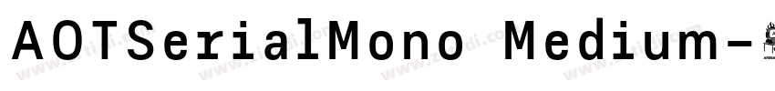 AOTSerialMono Medium字体转换 AOTSerialMono Medium字体转换